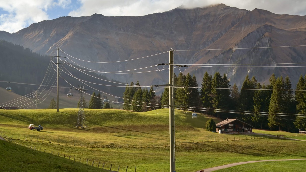 Stromleitung Adelboden